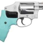 Smith & Wesson Model 642 38 Special Revolver with Robins Egg Blue CT Crimson Trace Laser Grips