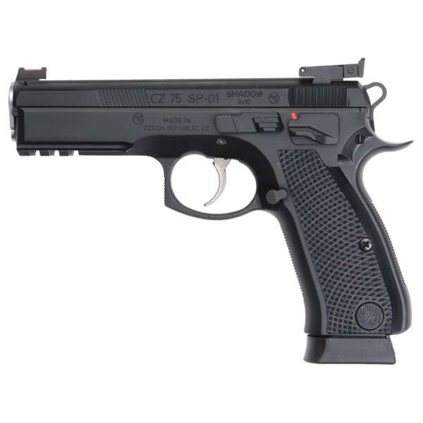 CZ Shadow ACCU 9mm Pistol, 4.6" Barrel, Adjustable Fiber Optic Sights, Black - 91033