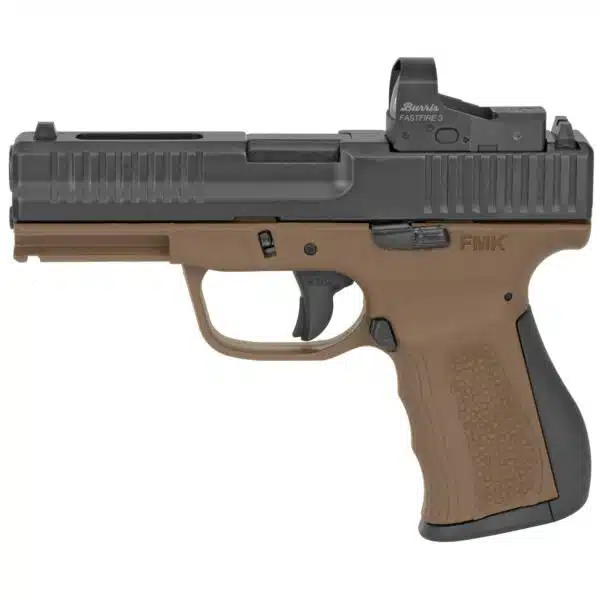 FMK 9C1 9mm Pistol, 4" Barrel, Fixed Sights, Burnt Bronze, Black - FMKG9C1EPROBBRT