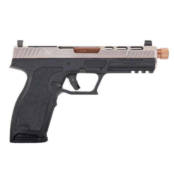 PSA 5.7 Rock RK1 Optics Ready Complete Pistol W/Copper Threaded Barrel, 2-Tone Stainless/Black
