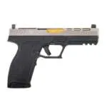 PSA 5.7 Rock RK1 Optics Ready Complete Pistol W/Gold Barrel, 2-Tone Stainless/Black