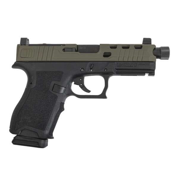 PSA Dagger Compact 9mm Pistol With SWRV2 RMR Slide & Threaded Barrel, Green, 2-Tone