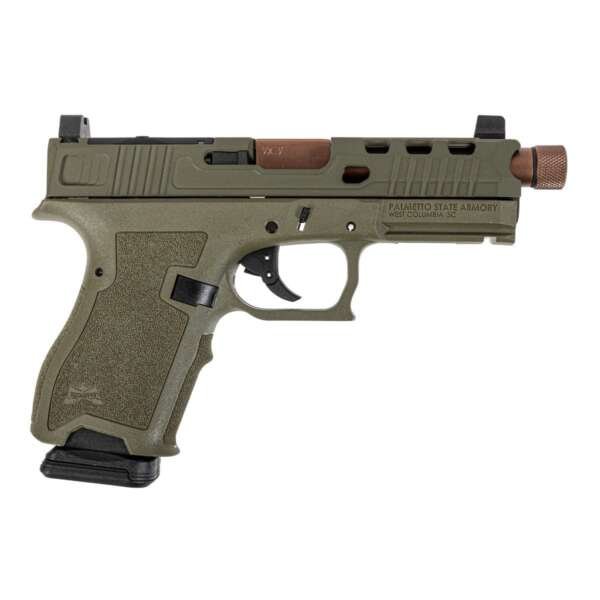 PSA Dagger Compact 9mm Pistol With SWRV2 RMR Slide W/ Copper Threaded Barrel, Sniper Green