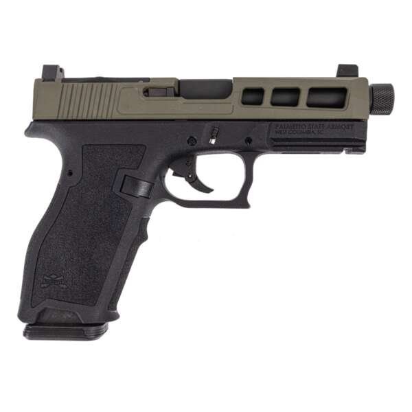 PSA Dagger Full Size - S 9mm, Pistol with SW1 RMR RearSight Slide, Sniper Green, Threaded Barrel, with Black Frame